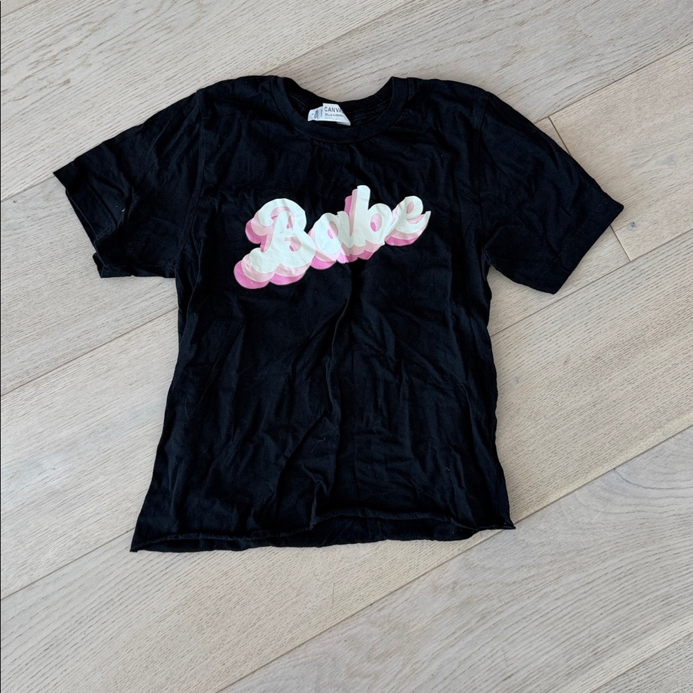 Bella Canvas Black Tee with Pink 'Babe' Design